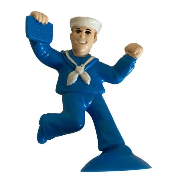 Vintage Blue Cracker Jack Boy 2" Suction Cup Circa 2000 - Picture 1 of 3